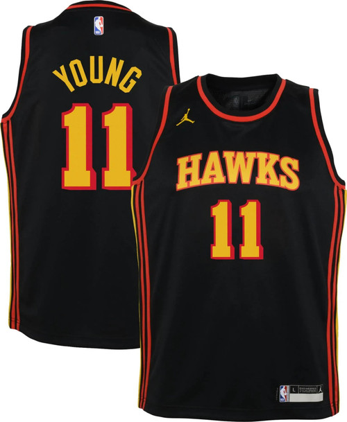 Jordan  Atlanta Hawks Trae Young #11 2020-21 Dri-Fit Statement Swingman Black Jersey