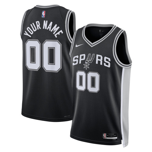 San Antonio Spurs Nike Replica Replica Replica Unisex 2022/23 Swingman Custom Jersey Black - Icon Edition