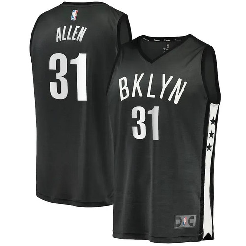 Jarrett Allen Brooklyn Nets Fast Break Player Nba Jersey - Statement Edition - Charcoal