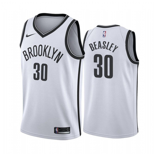 Men'S Michael Beasley Brooklyn Nets White Association 2020 Nba Jersey