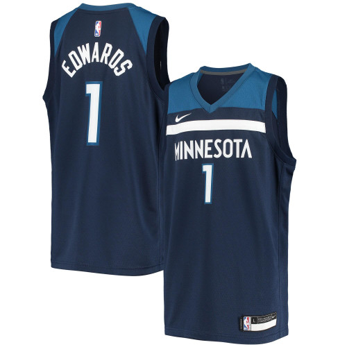 Anthony Edwards Minnesota Timberwolves Nike Replica Replica Replica  2020/21 Swingman Jersey - Icon Edition - Navy