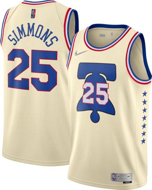 Nike Men'S Philadelphia 76Ers 2021 Earned Edition Ben Simmons Dri-Fit Swingman Jersey