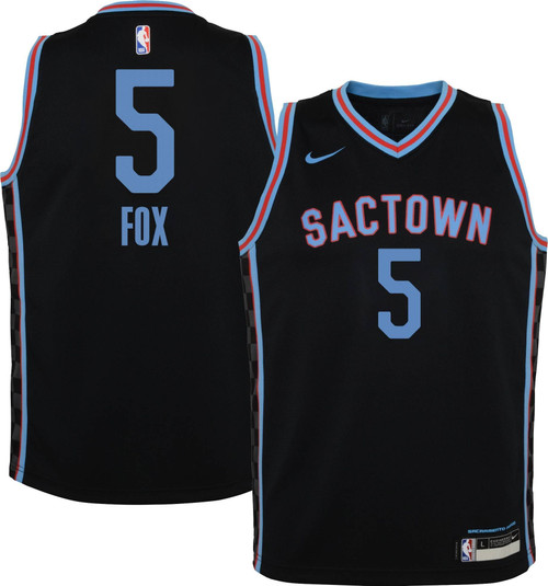 Nike Youth 2020-21 City Edition Sacramento Kings De'Aaron Fox #5 Dri-Fit Swingman Jersey