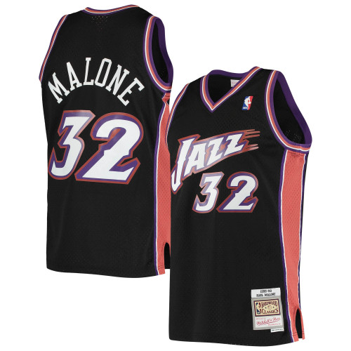 Karl Malone Utah Jazz Mitchell & Ness 1998-99 Hardwood Classics Swingman Jersey - Black
