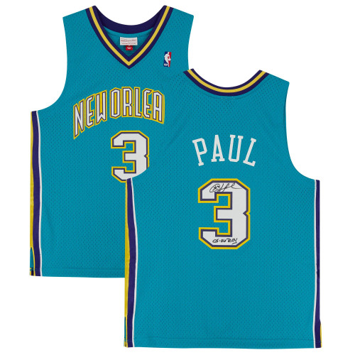 Chris Paul New Orleans Hornets Fanatics Autographed Mitchell & Ness Teal Jersey with "05-06 ROY" Inscription