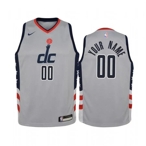 Washington Wizards Custom 2020-21 City Gray Jersey #00