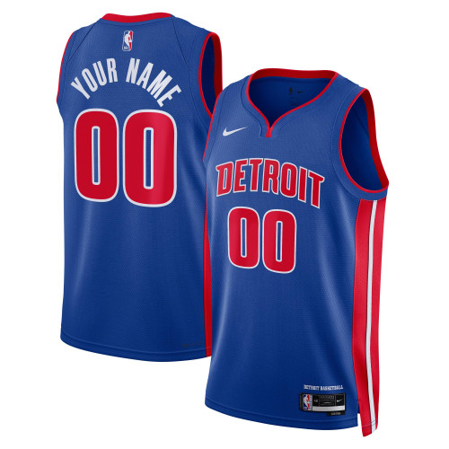 Detroit Pistons Nike Replica Replica Replica Unisex 2022/23 Swingman Custom Jersey Blue - Icon Edition