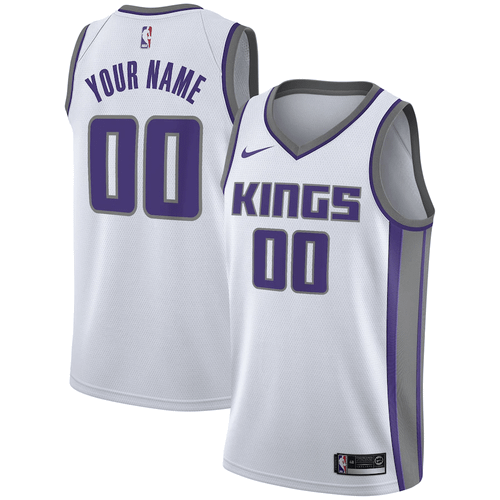 Sacramento Kings Nike 2020/21 Swingman Custom Jersey – Association Edition - White