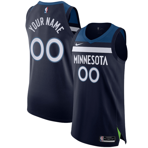 Minnesota Timberwolves Nike  Custom Jersey Navy - Icon Edition