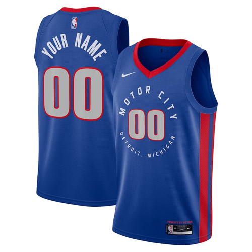 Detroit Pistons Nike 2020/21 Swingman Custom Jersey Blue - City Edition