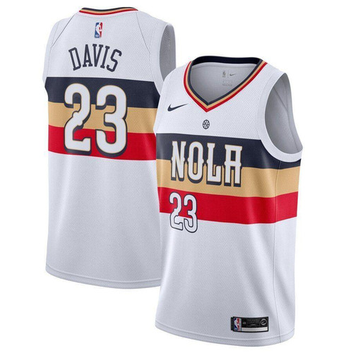 Anthony Davis New Orleans Pelicans/19 Jersey White Earned Edition 2019