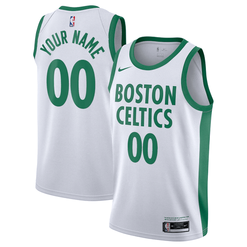 Boston Celtics Nike 2020/21 Swingman Custom Jersey White - City Edition