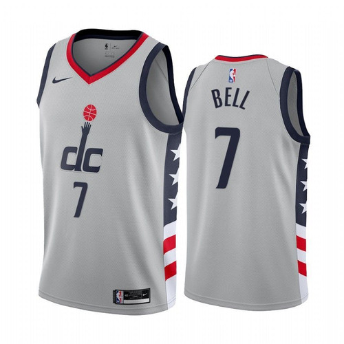 Jordan Bell Washington Wizards 2020-21 City Edition Gray #7 Jersey