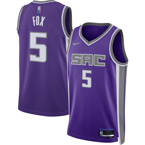 De'Aaron Fox Sacramento Kings Nike Replica Replica Replica 2021/22 Diamond Swingman Jersey - Icon Edition - Purple