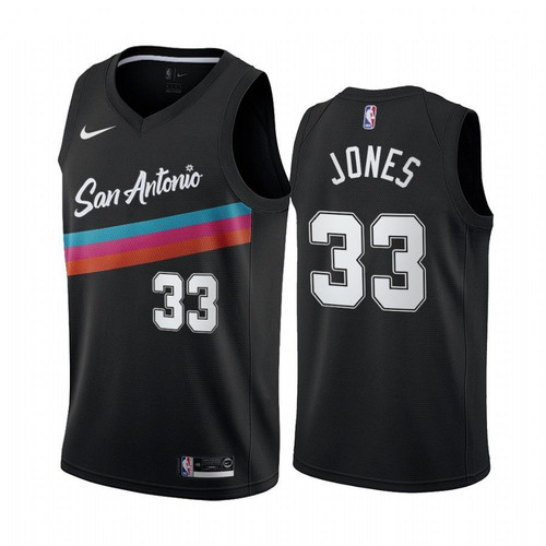 Tre Jones San Antonio Spurs 2020-21 Black City Jersey 2020 Nba Draft