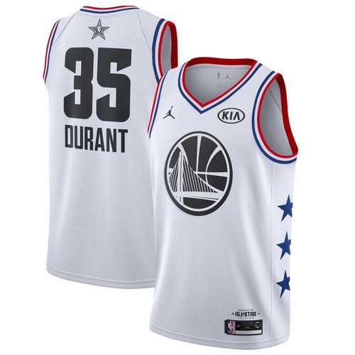 Kevin Durant Golden State Warriors Jordan Brand 2019 NBA All-Star Game Finished Jersey White 2019