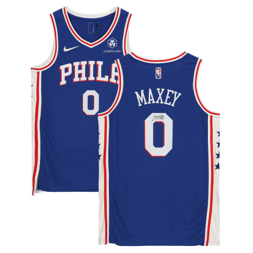 Tyrese Maxey Philadelphia 76ers Fanatics  Autographed Nike Replica Replica Replica 2021 Icon Swingman Jersey - Royal