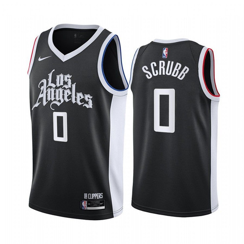 Jay Scrubb Los Angeles Clippers 2021 City Edition Black #0 Jersey Swingman