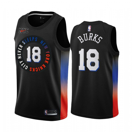 Alec Burks New York Knicks 2020-21 Black City Jersey 2020 Trade