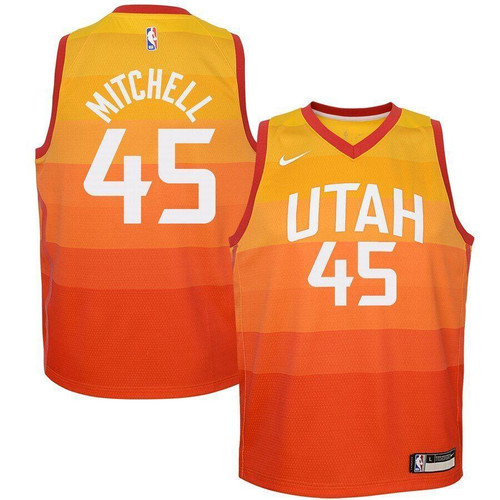 Donovan Mitchell Utah Jazz 2020 City Edition Jersey Gold