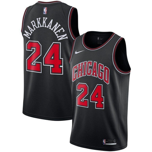 Lauri Markkanen Chicago Bulls Jersey Statement Edition Black 2019