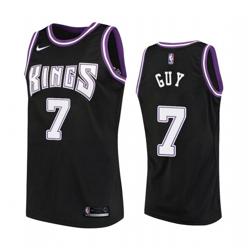 Sacramento Kings #7 Kyle Guy Hardwood Classics Black Jersey