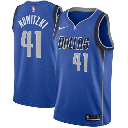 Dirk Nowitzki Dallas Mavericks Jersey Royal Icon Edition 2019