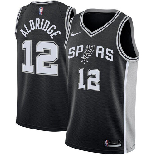 LaMarcus Aldridge San Antonio Spurs Jersey Black Icon Edition 2019