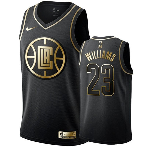 Men'S Los Angeles Clippers Lou Williams Black #23 Golden Edition Swingman Jersey