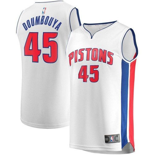 Sekou Doumbouya Detroit Pistons Fast Break Jersey White Association Edition 2019