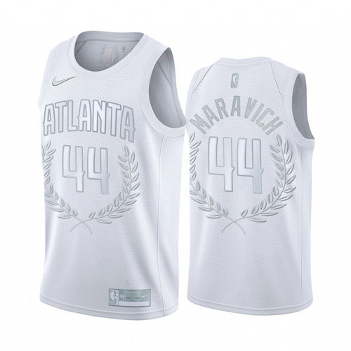 Pete Maravich #44 Atlanta Hawks White Retired Number Jersey