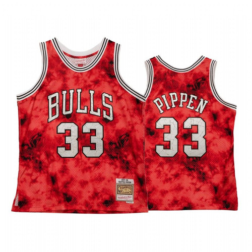 Scottie Pippen #33 Chicago Bulls Galaxy Jersey Red