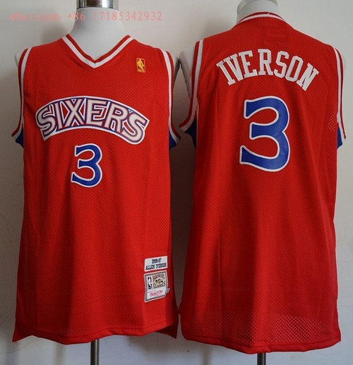 Philadelphia 76ers Allen Iverson #3 2020 NBA New Arrival Red Jersey