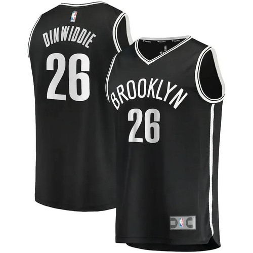 Spencer Dinwiddie Brooklyn Nets Fast Break Road Player Jersey - Black