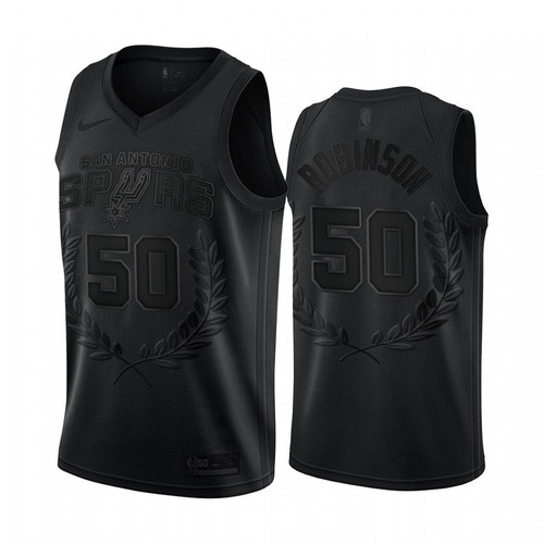 David Robinson #50 San Antonio Spurs Black Mvp Jersey