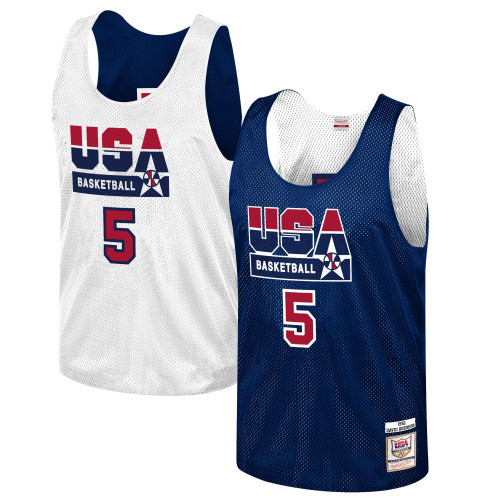 David Robinson USA Basketball Training 1992 Dream Team Reversible Practice Navy Jersey gift for Usa Basketball fans