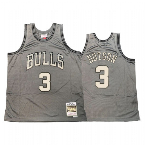 Devon Dotson #3 Chicago Bulls Hardwood Classics Jersey Gray