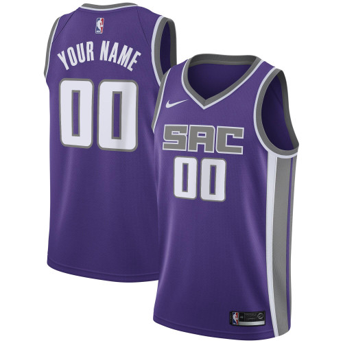 Sacramento Kings Nike Replica Replica Replica Swingman Custom Jersey Purple - Icon Edition