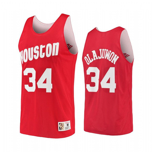 Rockets Hakeem Olajuwon #34 Hardwood Classics Reversible Practice Jersey