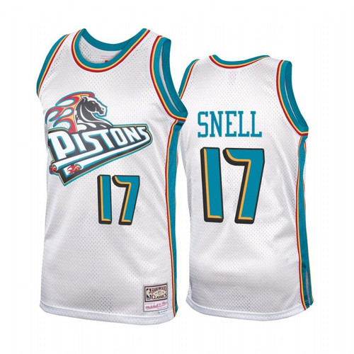 Detroit Pistons Tony Snell #17 Platinum Hardwood Classics Jersey