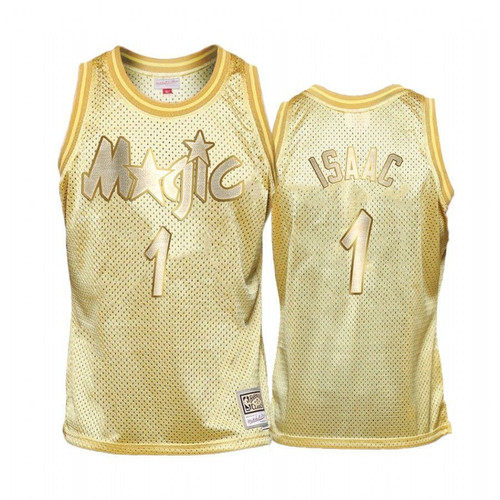 Men'S Jonathan Isaac #1 Orlando Magic Gold Midas Sm Nba Jersey