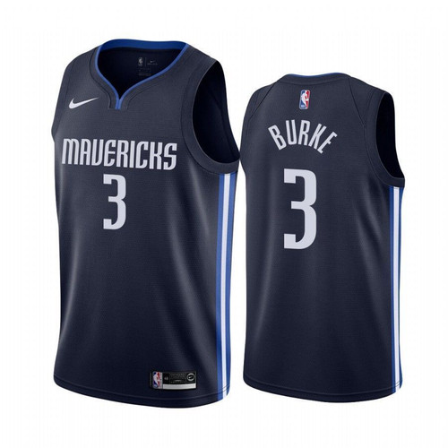 Men'S Trey Burke Dallas Mavericks 2020-21 Navy Statet Nba Jersey