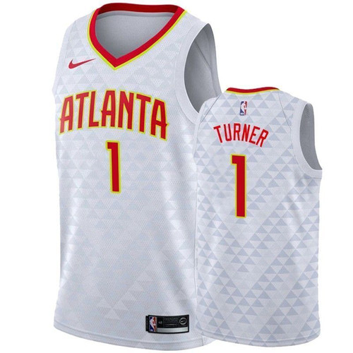 Men'S Atlanta Hawks Evan Turner #1 Association Nba Jersey