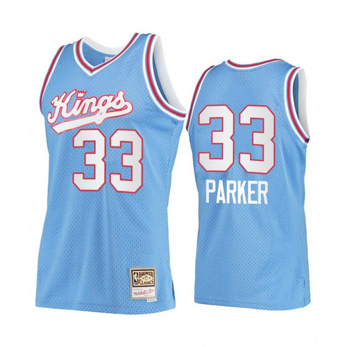 Jabari Parker #33 Sacramento Kings Blue Hardwood Classics Jersey