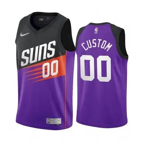 Any Size Custom Phoenix Suns 2021 Earned Edition Purple Jersey Jersey