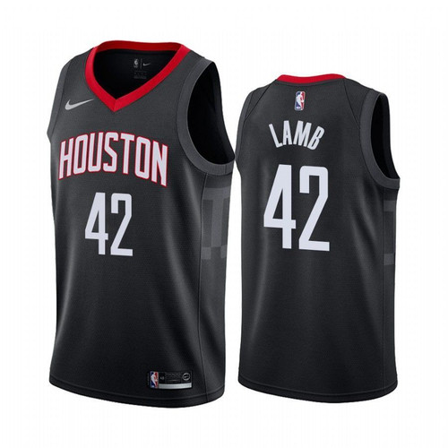Men'S Anthony Lamb Houston Rockets Statet Edition Black #42 Nba Jersey