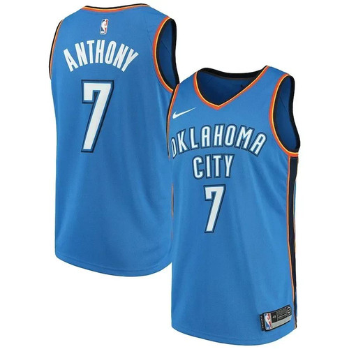Carmelo Anthony Oklahoma City Thunder Nike Replica Replica Replica Swingman Nba Jersey Blue - Icon Edition