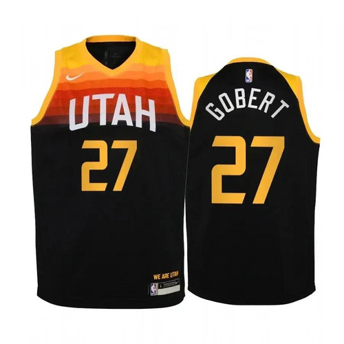 Utah Jazz Rudy Gobert 2020-21 City Black Nba Jersey