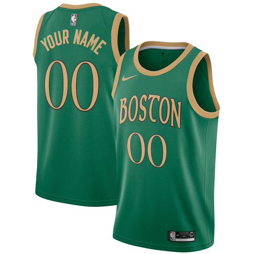 Boston Celtics Nike 2019/20 Swingman Custom Jersey Green - City Edition