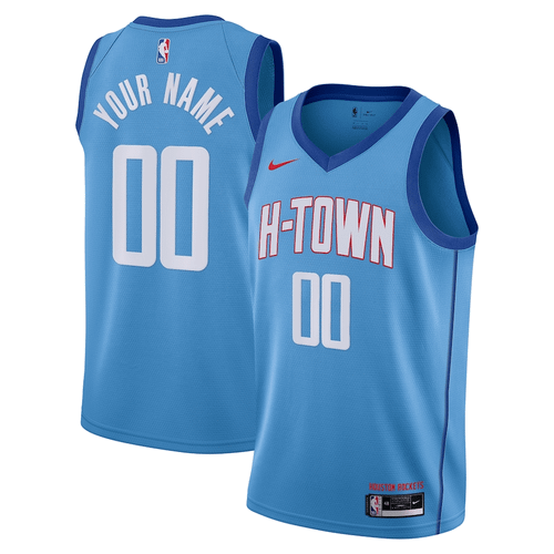 Houston Rockets Nike 2020/21 Swingman Custom Jersey Blue - City Edition